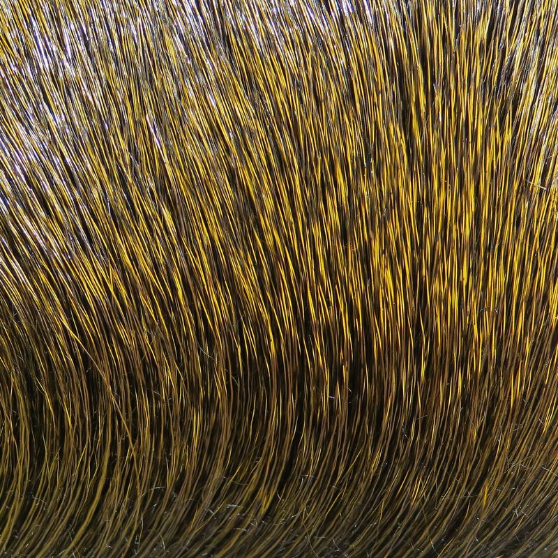 Hareline Premo Deer Hair Strip - Olive Brown