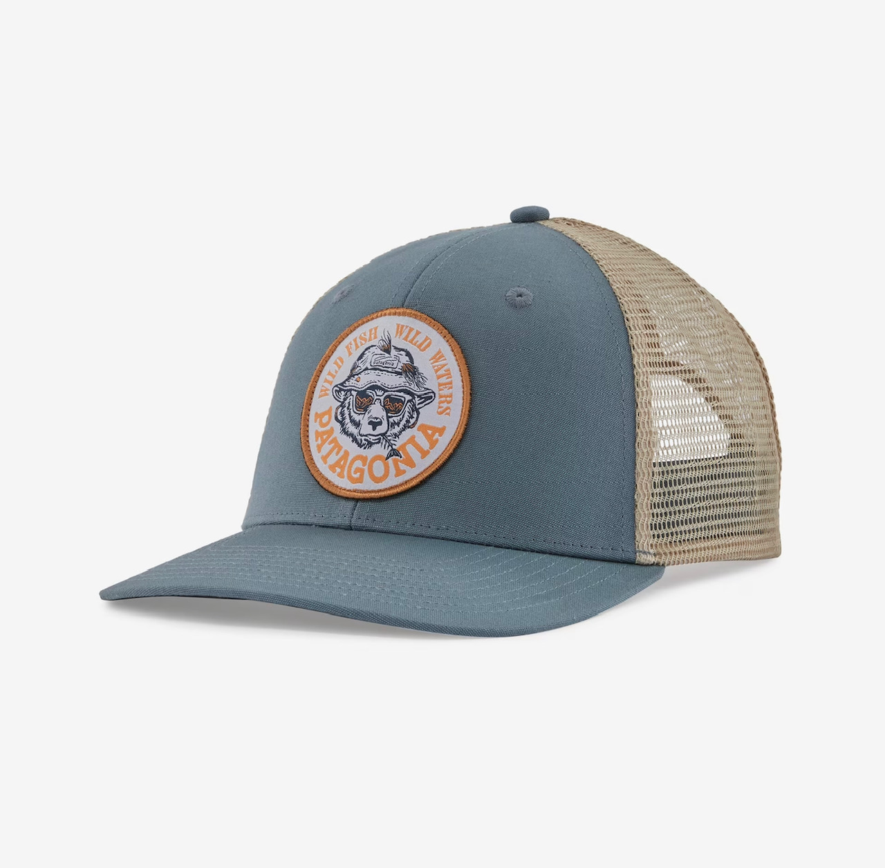 Patagonia Take a Stand Trucker Hat - Wild Grizz: Plume Grey