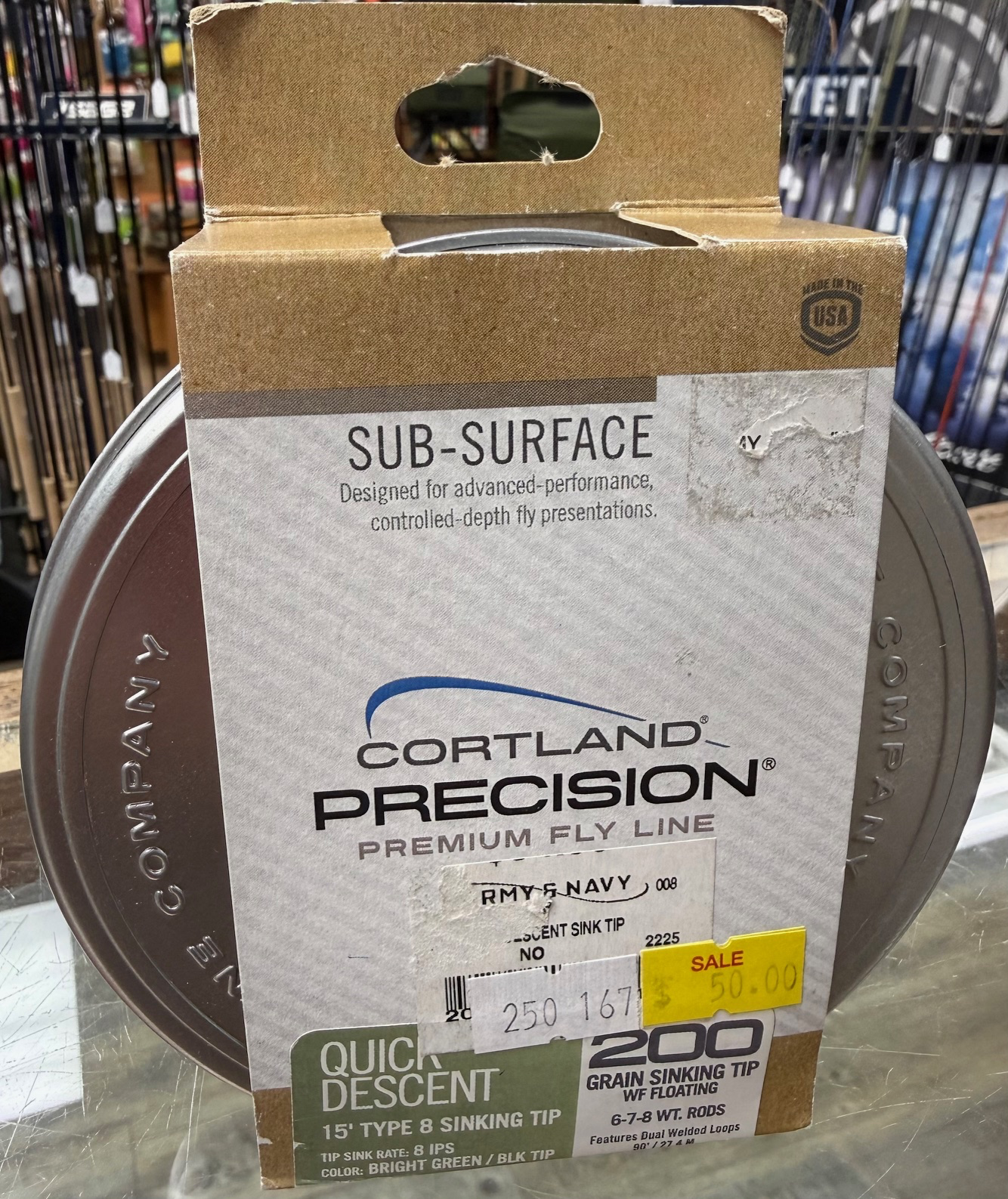 Cortland Precision Quick Descent 15' Type 8 Sink Tip - 200gr (6-7-8wt)