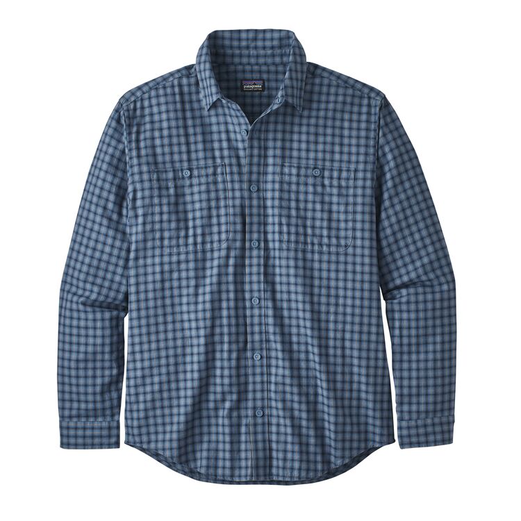 Patagonia M's L/S Pima Cotton Shirt - Prime: Woolly Blue - Small