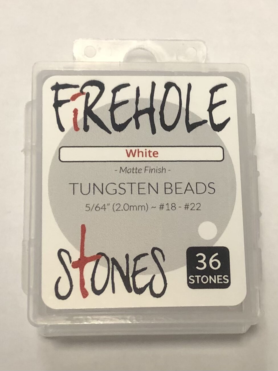 White Tungsten Bead 36/PKG - 5/64