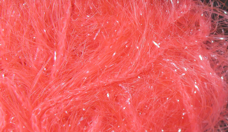 Hareline Dubbin Krystal Hackle Medium Shrimp Pink