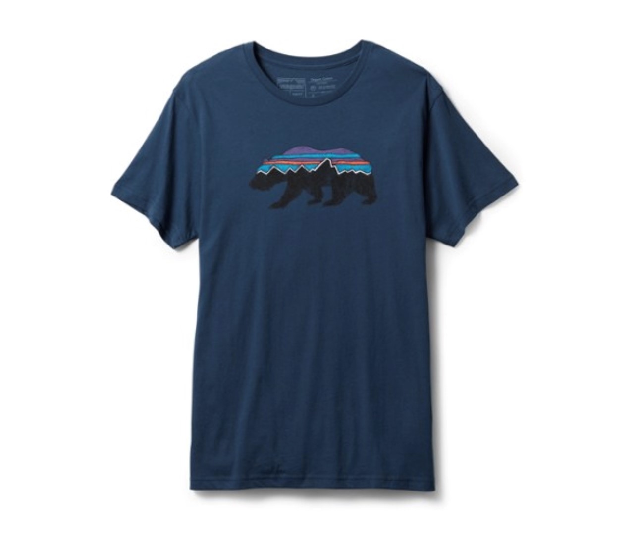 Patagonia M's Fitz Roy Bear Organic T-Shirt - Dolomite Blue - Small