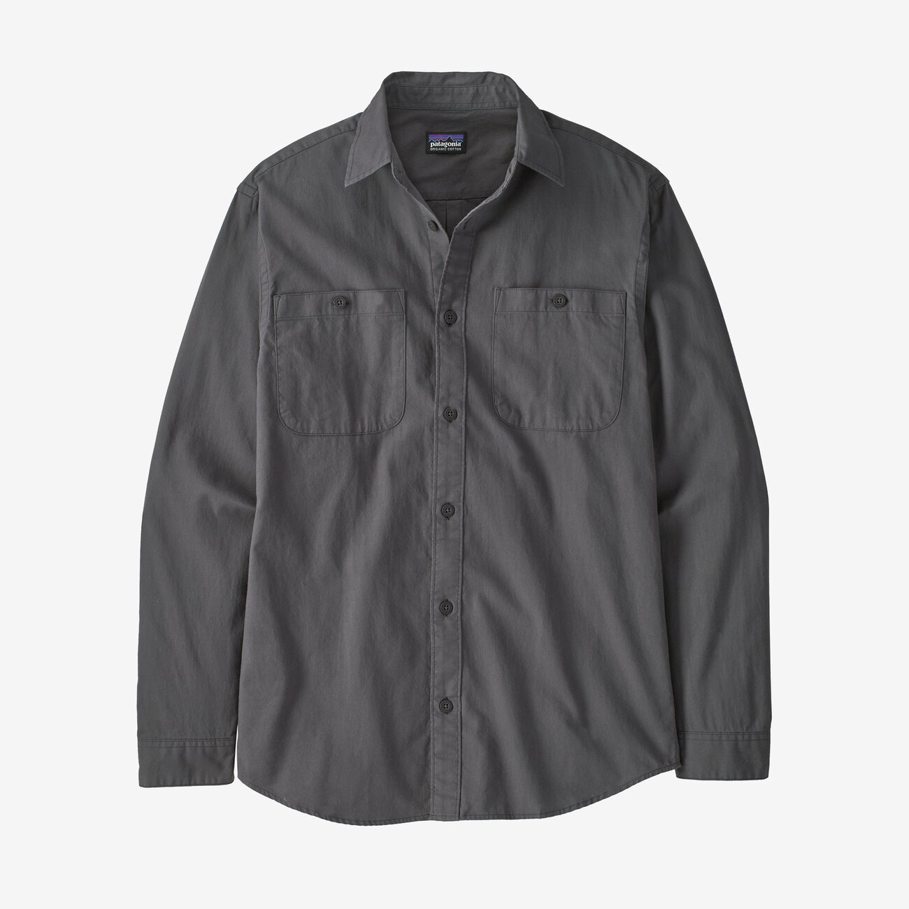 Patagonia M's L/S Pima Cotton Shirt - Paddler: Tailored Grey - Large