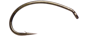 #10 2487 fine wire curved emerger parachute DRY FLY Hooks #24 Maruto c46fw 