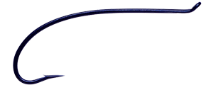 2059 Daiichi AJ Spey, Standard Wire, Tapered Loop Up Eye Blue Hook #7 (10-pack)