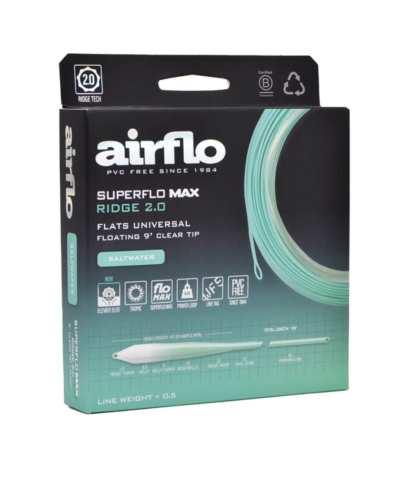 Superflo Max Ridge 2.0 - Flats Universal 9' Clear Tip