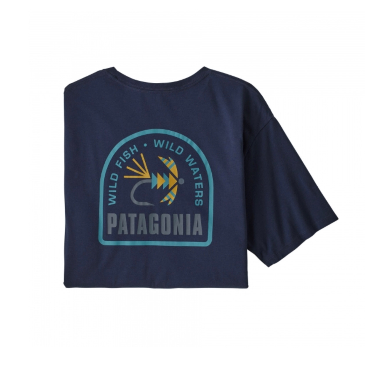 Patagonia M's Soft Hackle Organic Cotton T-Shirt - New Navy - Large