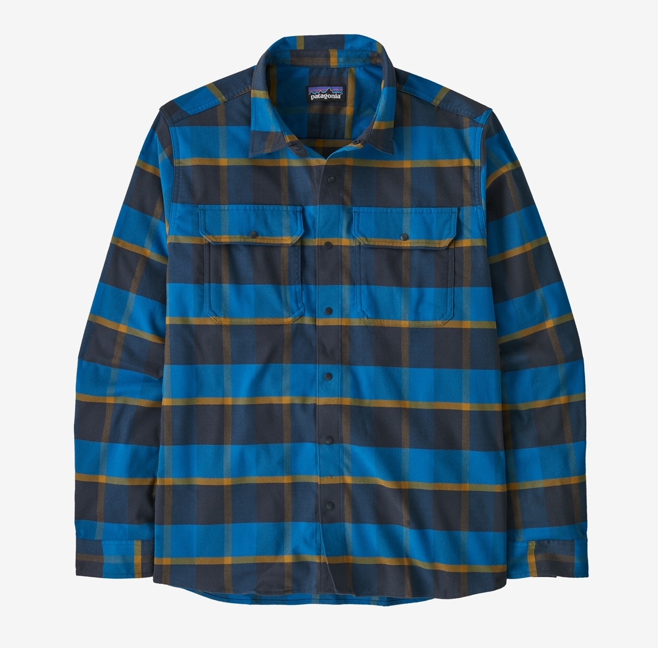 Patagonia M's Canyonite Flannel Shirt - Cliff's Edge: Endless Blue - Medium