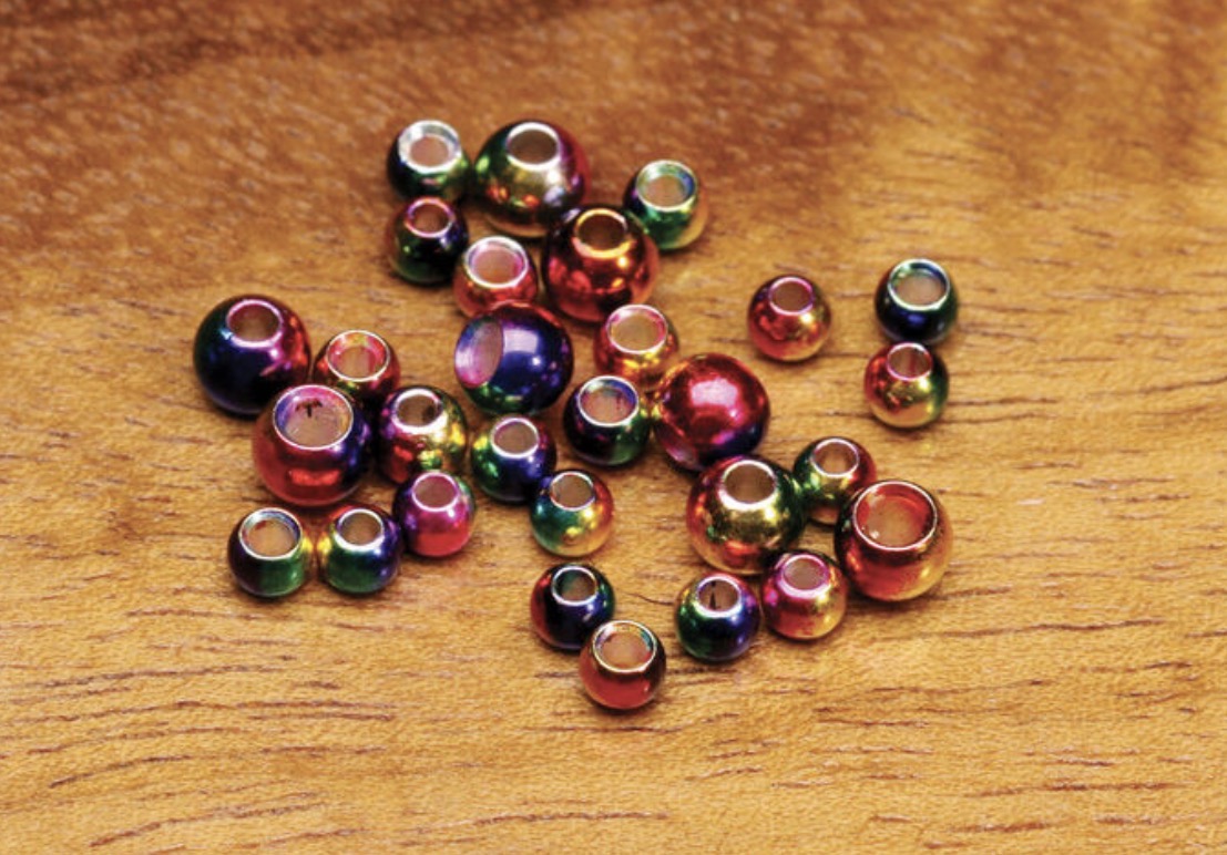 Multihued Rainbow Brass Beads