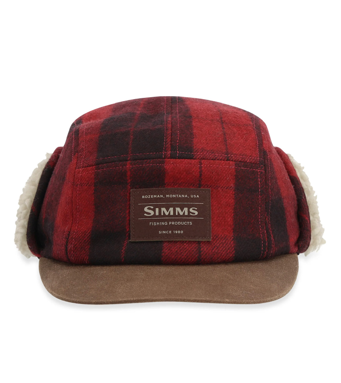 Simms Coldweather Cap - Red Buffalo Plaid - S/M