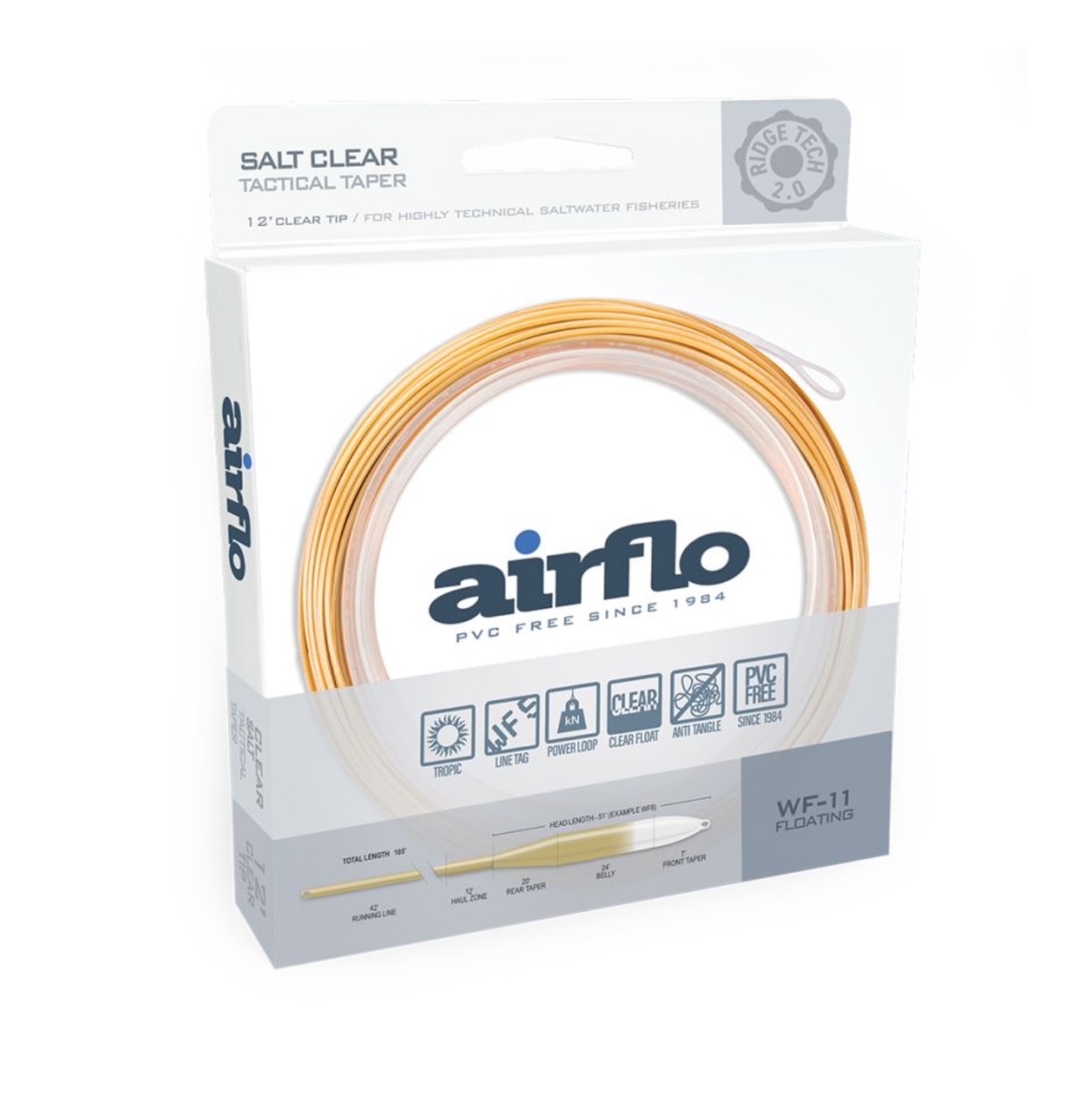 Airflo Superflo Ridge 2.0 Flats Tactical - 12ft Clear Tip - WF10F
