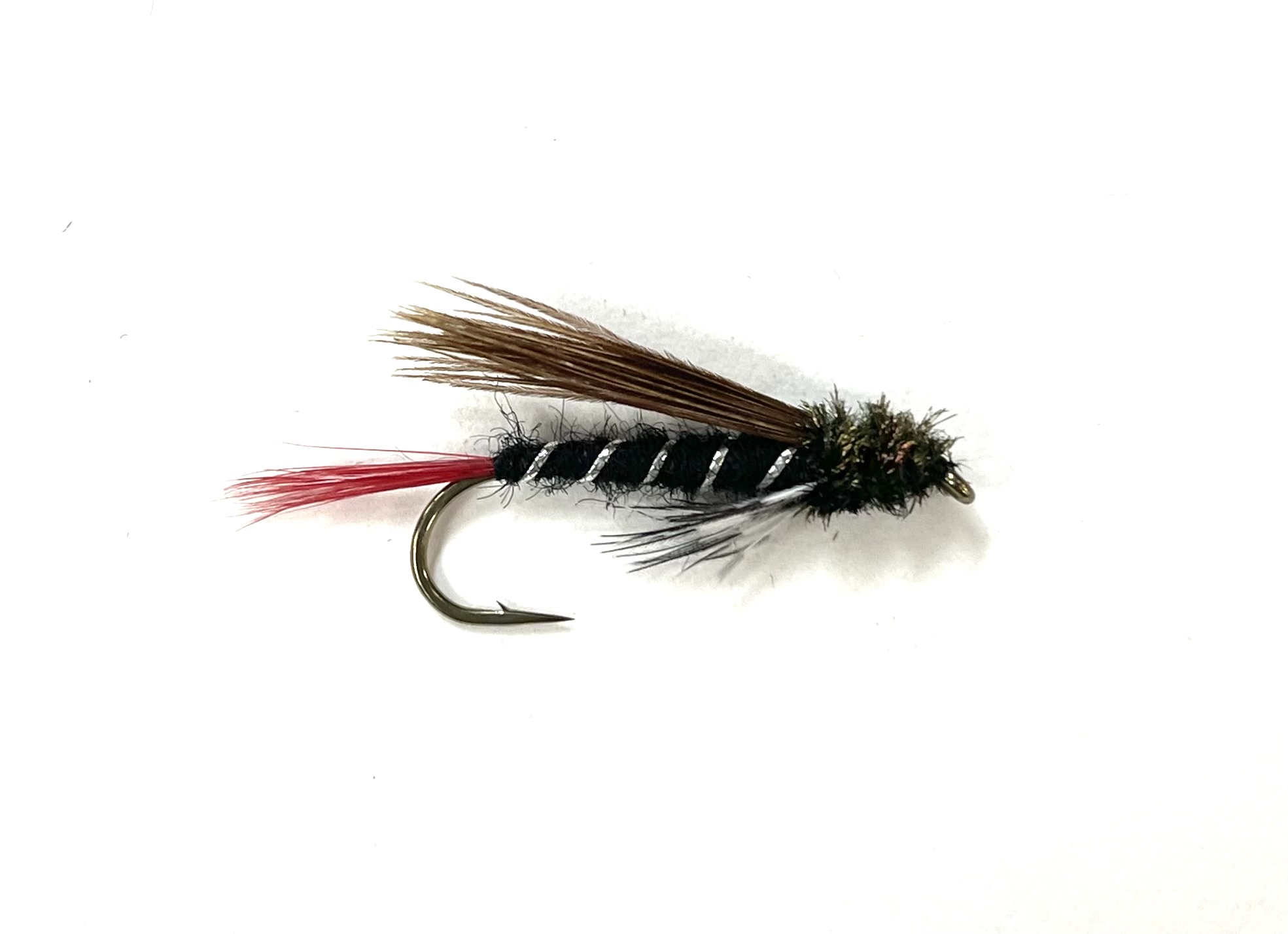 Black's Flies Doc Spratley Red Tail - Black w/ Silver Rib - Size 6