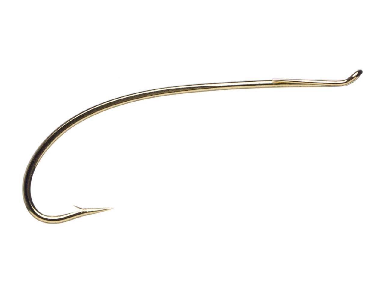 2055 Daiichi AJ Spey, Standard Wire, Tapered Loop Up Eye Gold Hook #1.5 (100-pack)