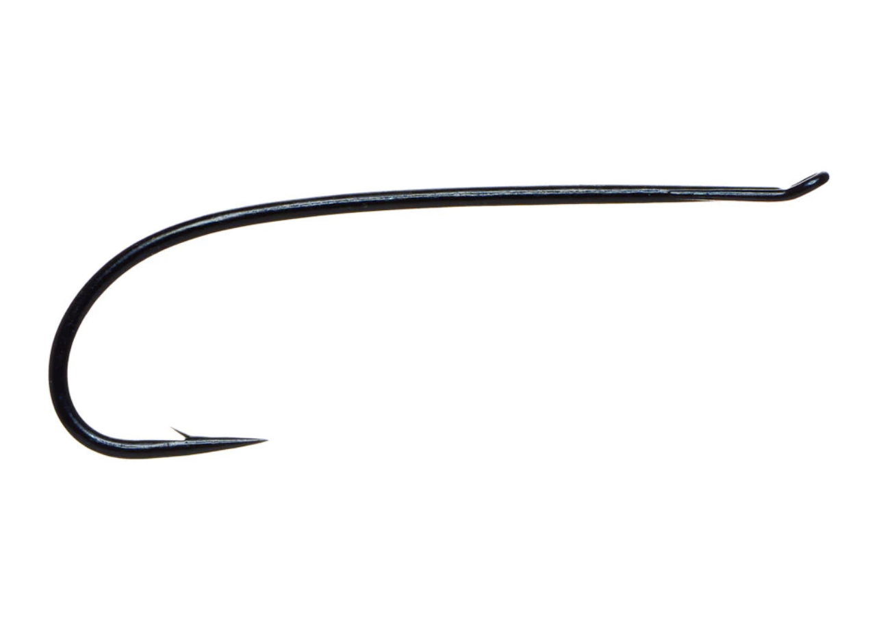 2139 Daiichi Veverka Salmon, Slightly curved shank , Tapered-loop up-eye, Slightly offset point Blue Hook #2 (100-pack)