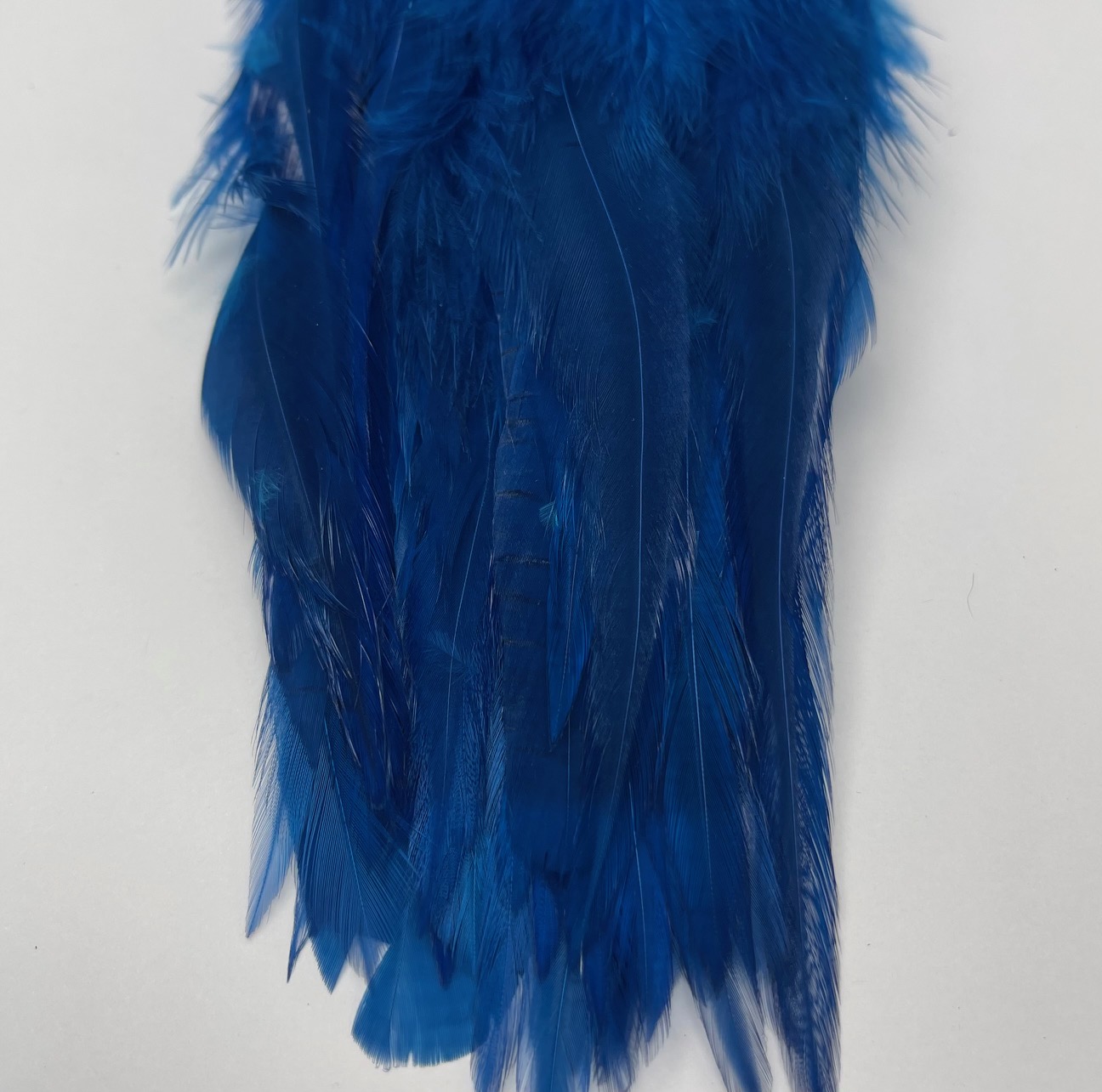 Strung Chinese Rooster Saddle Hackle - Dyed Over White
