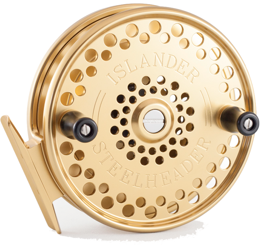 Islander Steelheader Centerpin Reel Gold