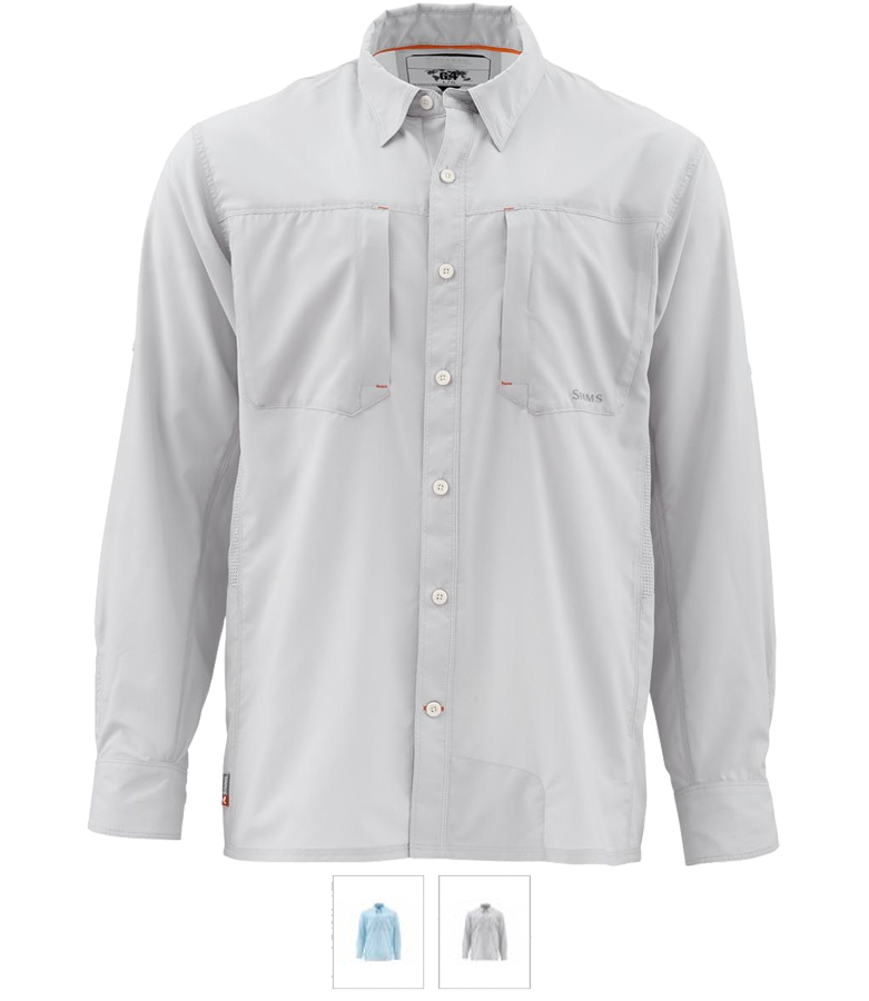 Simms M's Ultralight LS Shirt - Sterling - Small