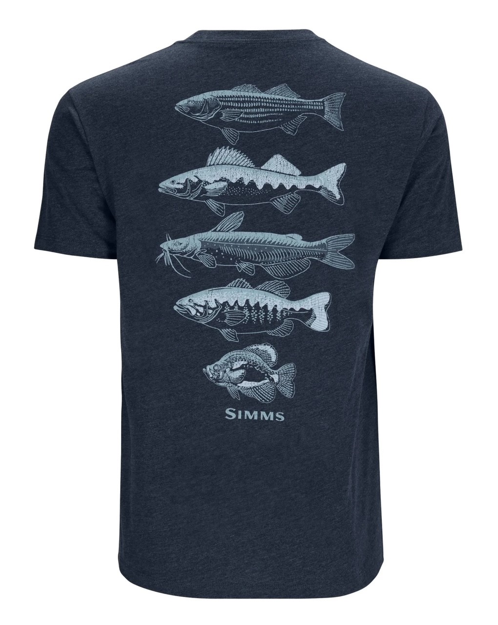 Simms M's Species T-Shirt - Navy Heather - Large